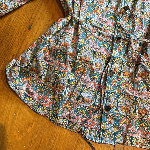 J CREW x Liberty of London M Tie-Waist Cotton Top Giorgia Duke Print - Picture 4 of 12